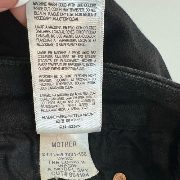 Mother Jeans The Looker Black Denim A Model Spzy SZ 27 like new! - Picture 10 of 15